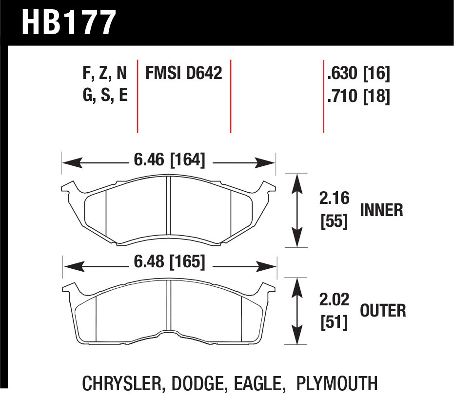 Тормозные колодки HAWK HB177F.710