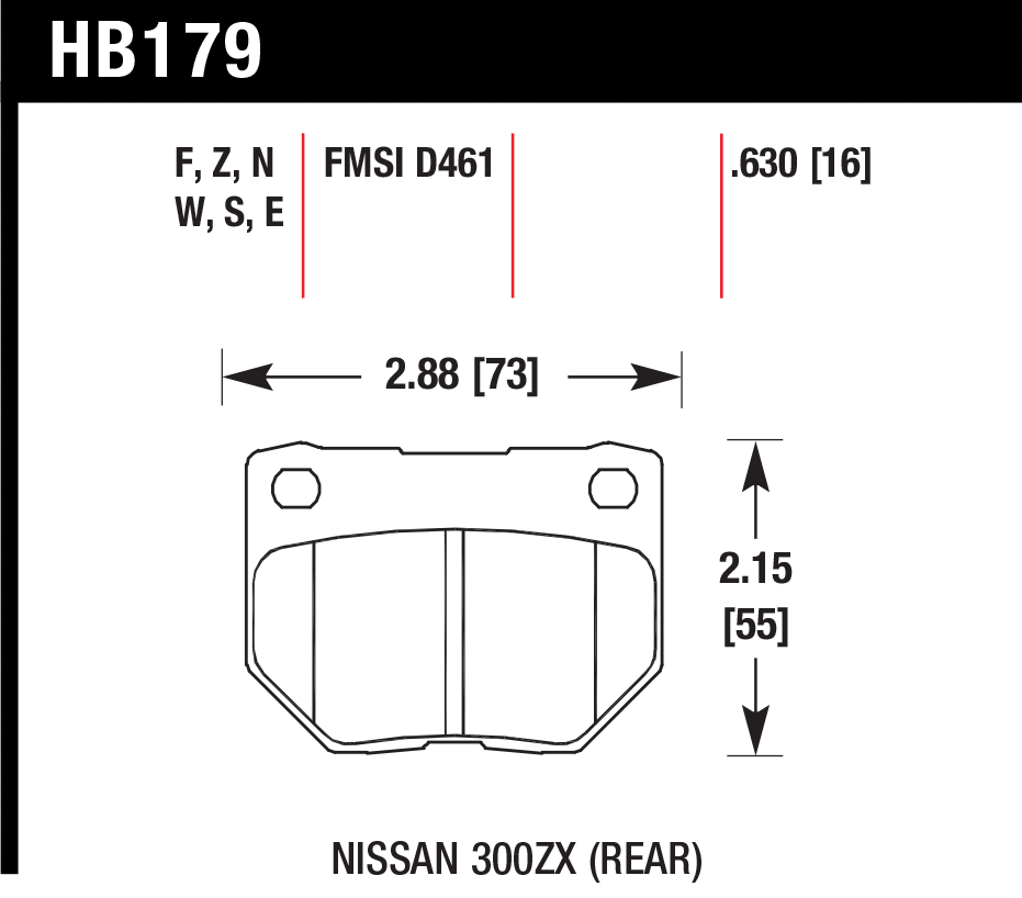 Тормозные колодки HAWK HB179E.630