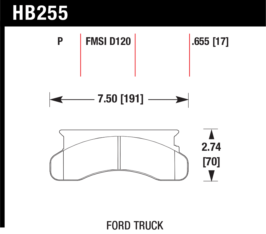 Тормозные колодки HAWK HB255P.655
