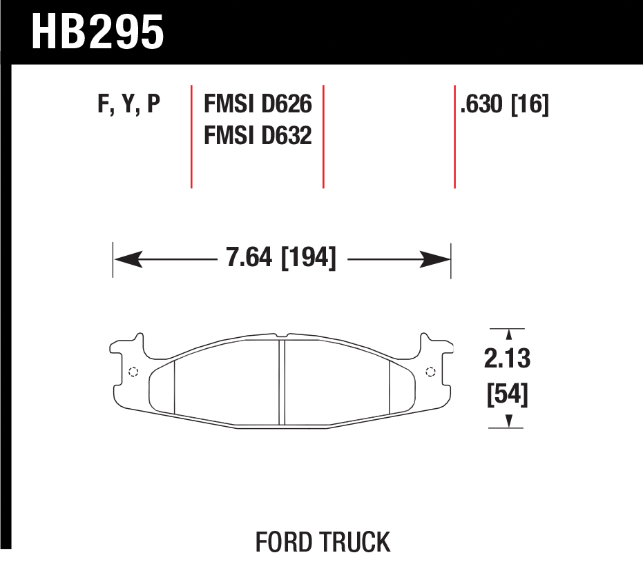 Тормозные колодки HAWK HB295P.630