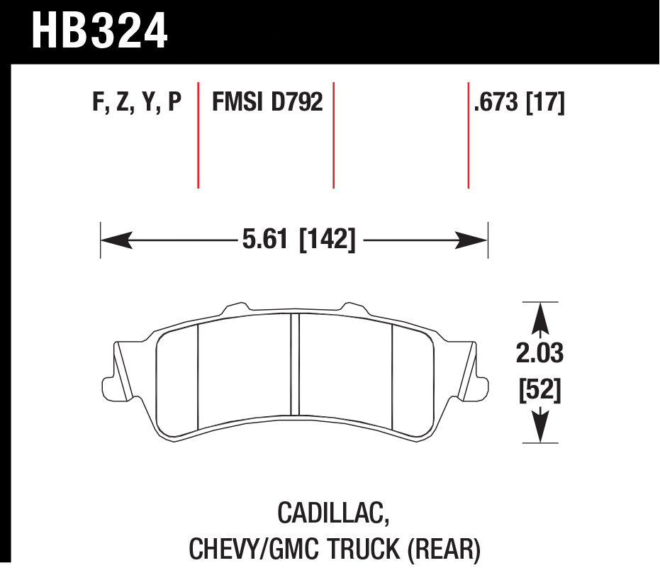 Тормозные колодки HAWK HB324P.673