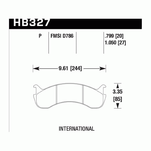 Тормозные колодки HAWK HB327P1.05