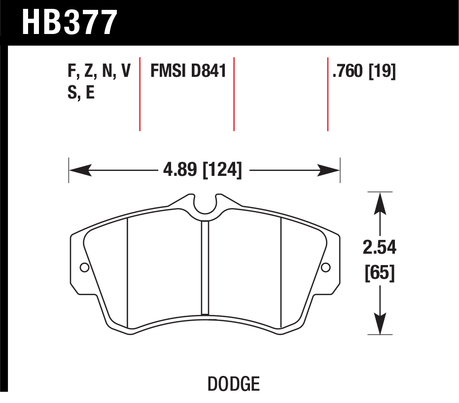 Тормозные колодки HAWK HB377Z.760