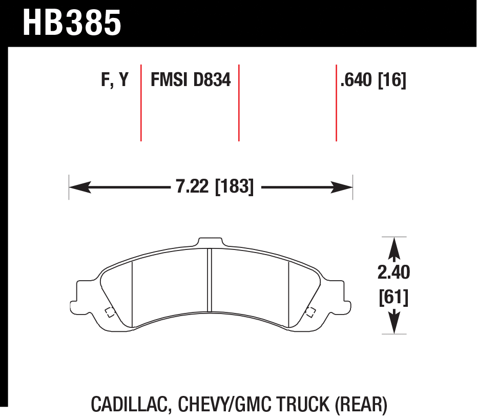 Тормозные колодки HAWK HB385F.640