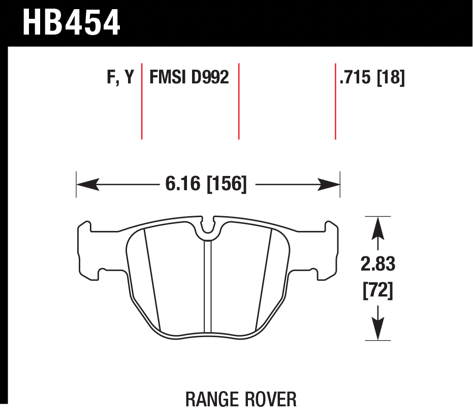 Тормозные колодки HAWK HB454F.715