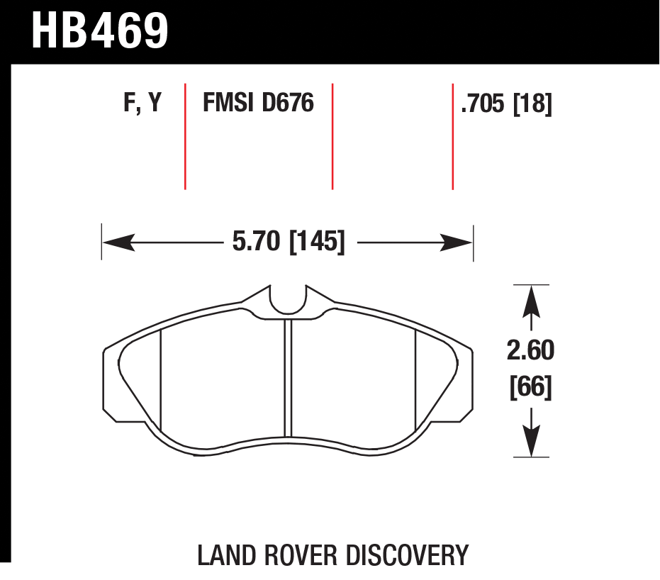Тормозные колодки HAWK HB469F.705