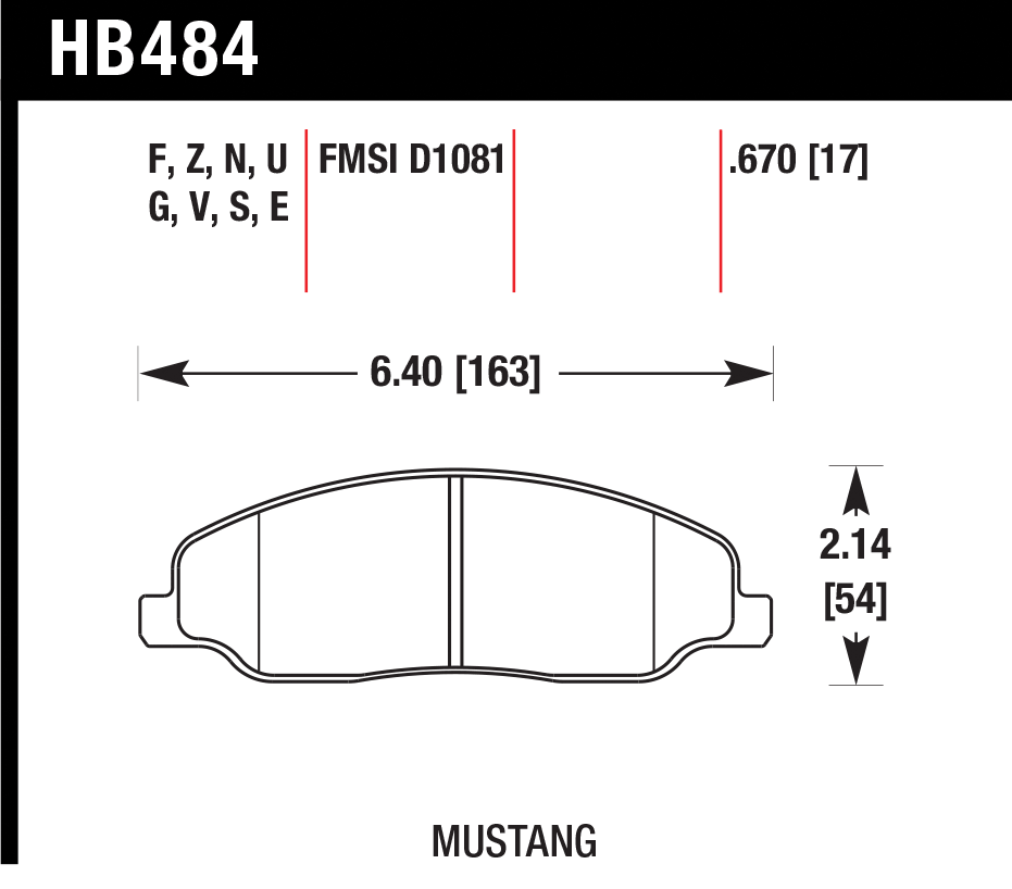 Тормозные колодки HAWK HB484N.670