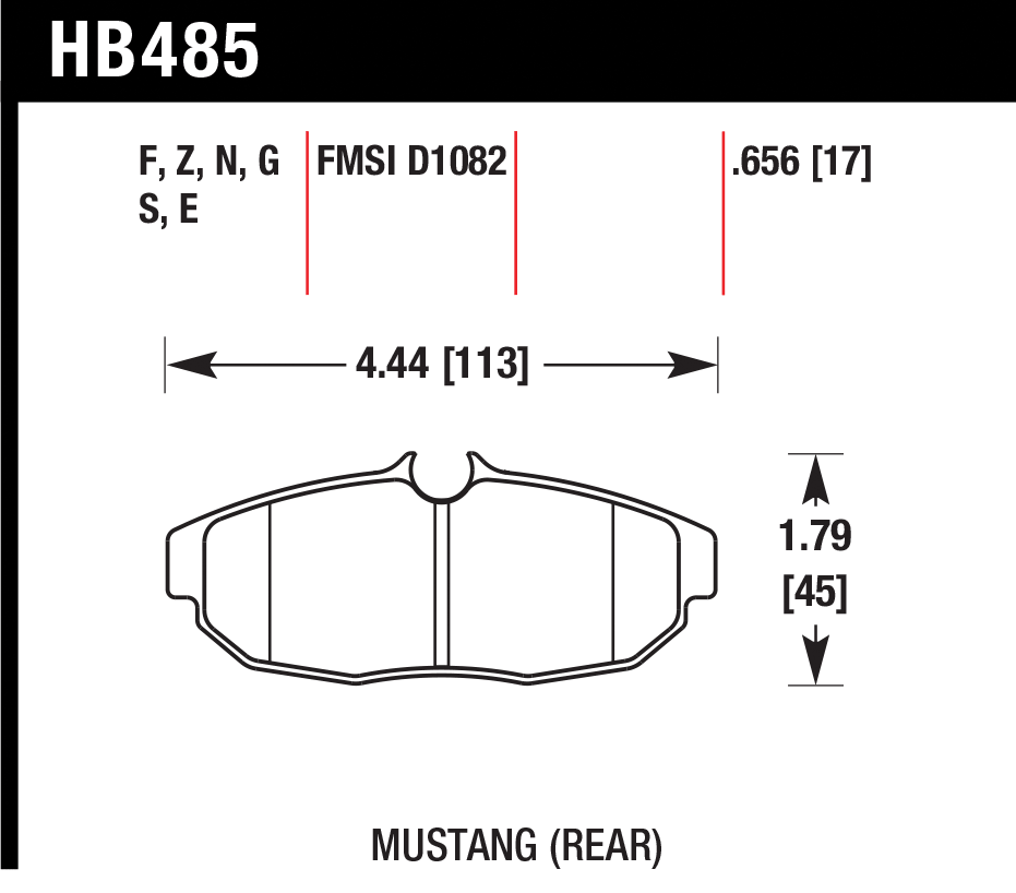 Тормозные колодки HAWK HB485G.656