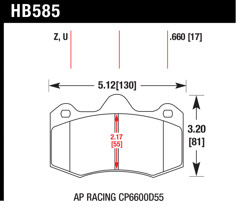 Тормозные колодки HAWK HB585D.660