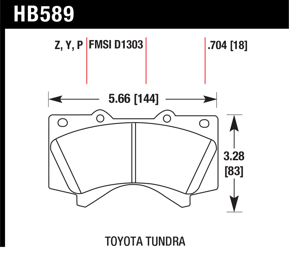 Тормозные колодки HAWK HB589P.704