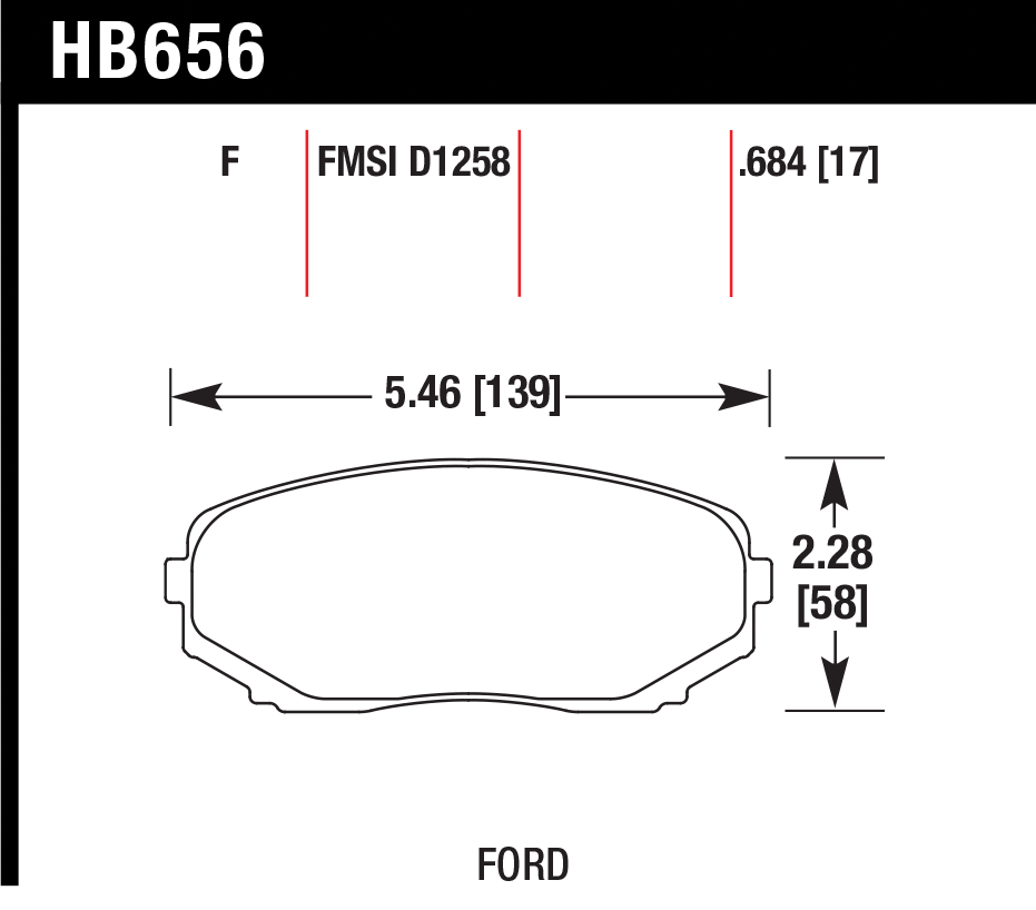 Тормозные колодки HAWK HB656F.684