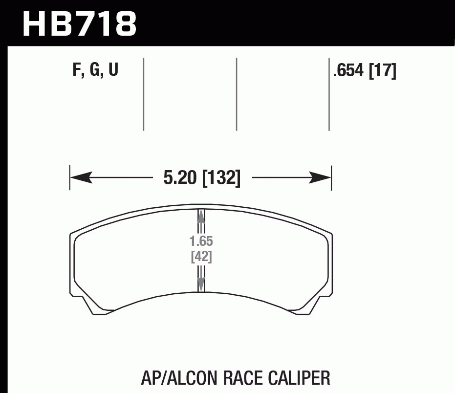 Тормозные колодки HAWK HB718D.654