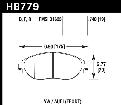 Тормозные колодки HAWK HB779F.740