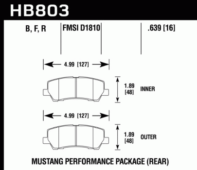 Тормозные колодки HAWK HB803Z.639