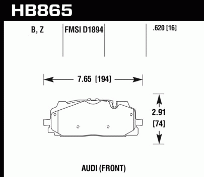Тормозные колодки HAWK HB865Z.620