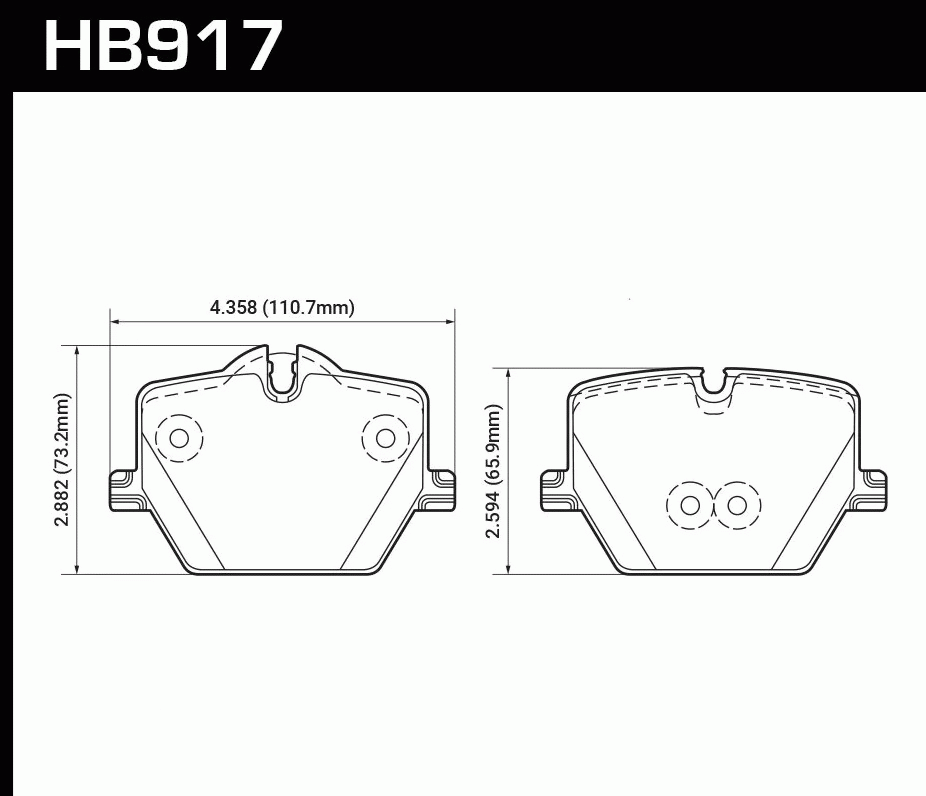 Тормозные колодки HAWK HB917B.626