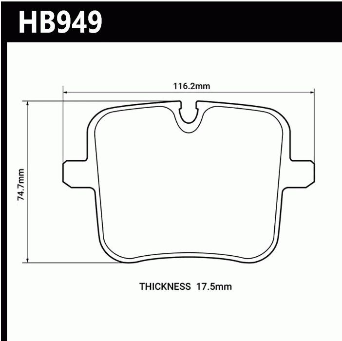 Тормозные колодки HAWK HB949B.657
